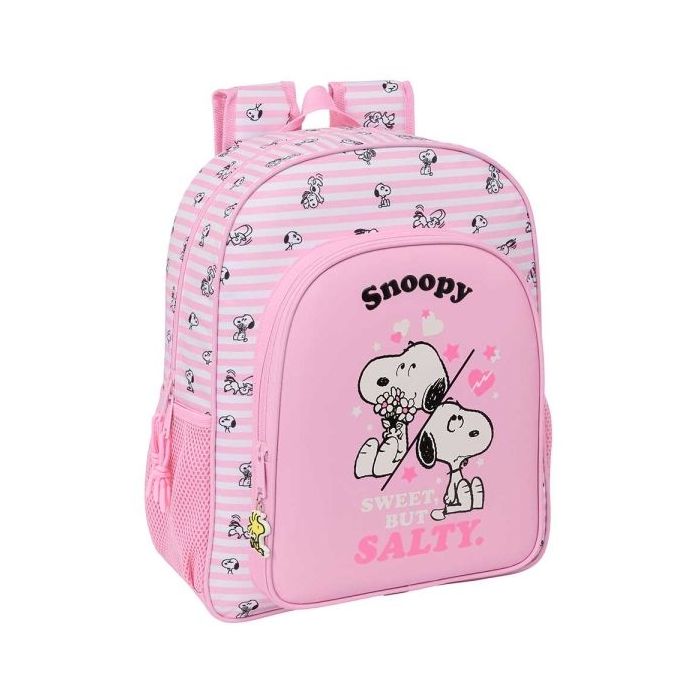 Safta Snoopy Mochila - 15L - Adaptable a Carro - Bolsillo Frontal - Portabotellas - Cremallera con Doble Tirador - Asa de Mano -