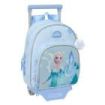 Safta Frozen Mochila con Carro - Extraible - Portabotellas - Bolsillo Frontal - Asa de Mano - 28x34x10cm - Color Azul Pastel