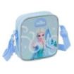 Safta Frozen Bolsito con Bandolera Ajustable - Compacto - Cierre con Cremallera - 16x18x4cm - Color Azul Pastel