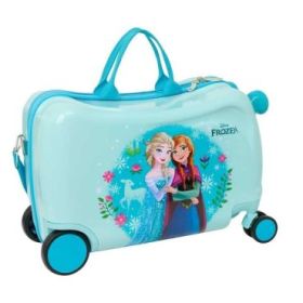 Safta Frozen Maleta Trolley Infantil - Reposapies - Bandolera Ajustable - Asas de Mano - Tiradores con Ranura para Candado - Int