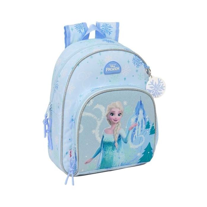 Safta Frozen Mochila Infantil - Portabotellas - Bolsillo Frontal - Asa de Mano - Adaptable a Carro - Hombreras Acolchadas - 28x3