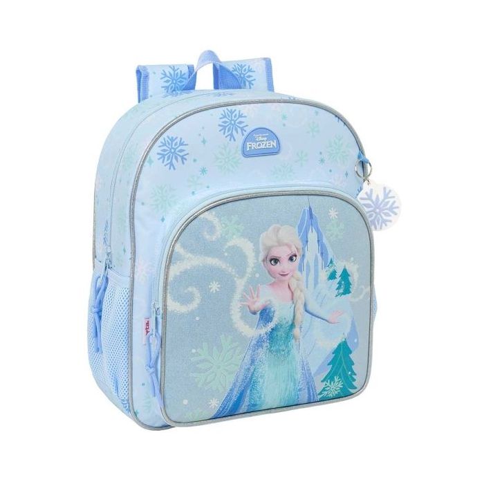 Safta Frozen Mochila - 15L - Adaptable a Carro - Bolsillo Frontal - Portabotellas - Cremallera con Doble Tirador - Asa de Mano -