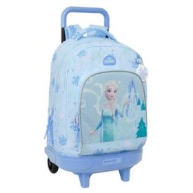 Safta Frozen Mochila con Carro - Extraible - 33L - Portabotellas - Tarjeta de Identificacion Personal - Cremallera con Doble Tir