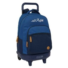 Safta el Pulpo Mochila con Carro - Extraible - 33L - Portabotellas - Tarjeta de Identificacion Personal - Cremallera con Doble T
