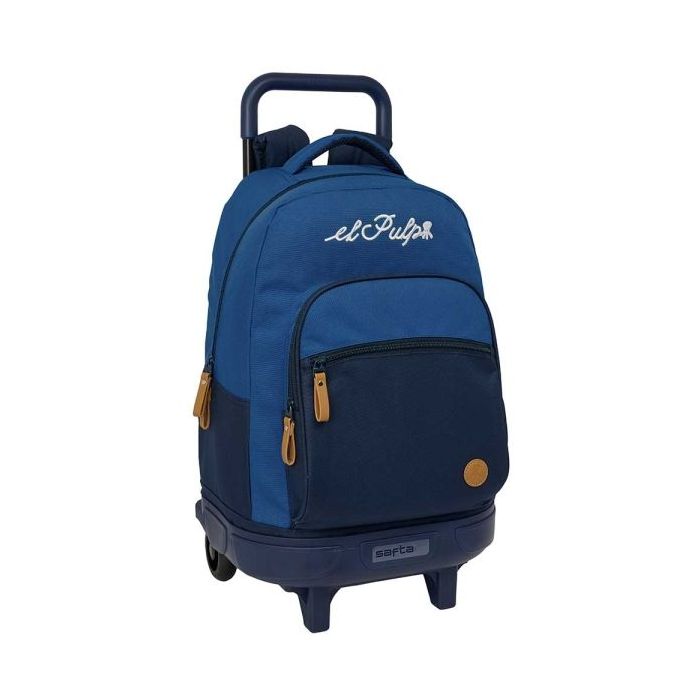 Safta el Pulpo Mochila con Carro - Extraible - 33L - Portabotellas - Tarjeta de Identificacion Personal - Cremallera con Doble T