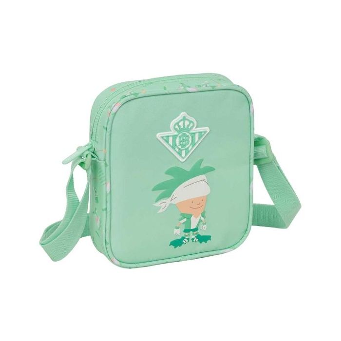 Safta Real Betis Balompie Preescolar Bolsito con Bandolera Ajustable - Compacto - Cierre con Cremallera - 16x18x4cm - Color Verd
