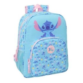 Safta Stitch Waves Mochila - Adaptable a Carro - Bolsillo Frontal - Portabotellas - Cremallera con Doble Tirador - Asa de Mano -