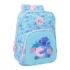 Safta Stitch Waves Mochila Infantil - Portabotellas - Bolsillo Frontal - Adaptable a Carro - Hombreras Acolchadas - 26x34x11cm -