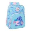 Safta Stitch Waves Mochila Infantil - Portabotellas - Bolsillo Frontal - Adaptable a Carro - Hombreras Acolchadas - 26x34x11cm -
