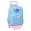 Safta Stitch Waves Mochila con Carro - Extraible - Portabotellas - Bolsillo Frontal - Cremallera con Doble Tirador - Asa de Mano