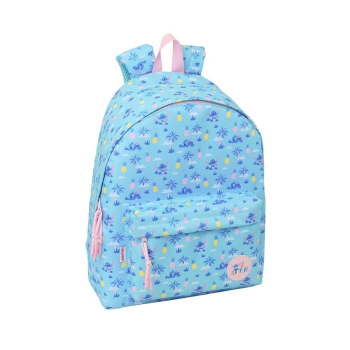 Safta Stitch Waves Mochila - Bolsillo Frontal - Espalda Acolchada - Hombreras Ergonomicas - Cremallera con Doble Tirador - Asa d
