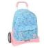 Safta Stitch Waves Mochila con Carro - Extraible - Bolsillo Frontal - Cremallera con Doble Tirador - Asa de Mano - 33x42x15cm -