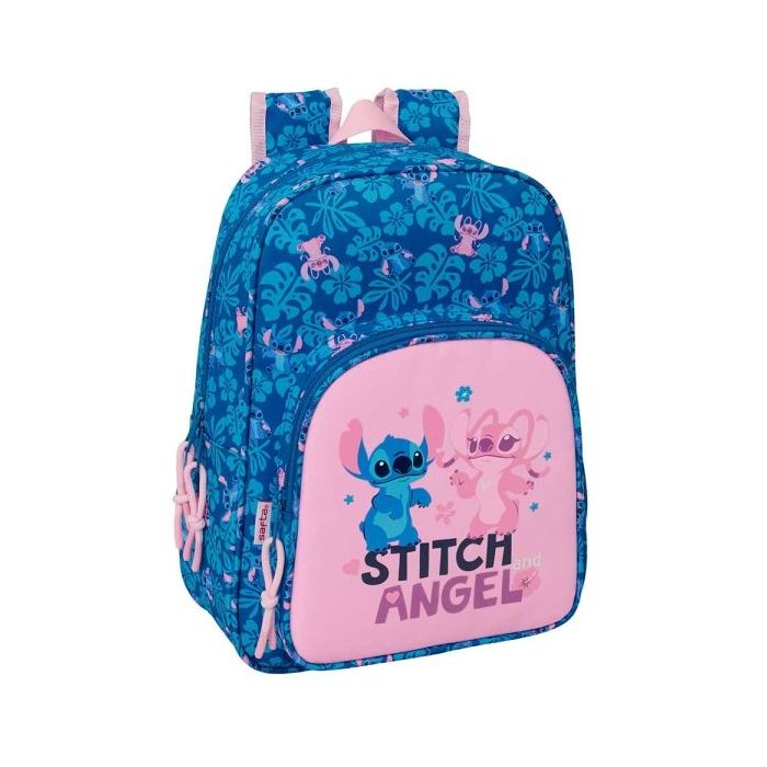 Safta Stitch Lio Mochila Infantil - Portabotellas - Bolsillo Frontal - Adaptable a Carro - Hombreras Acolchadas - 26x34x11cm - C
