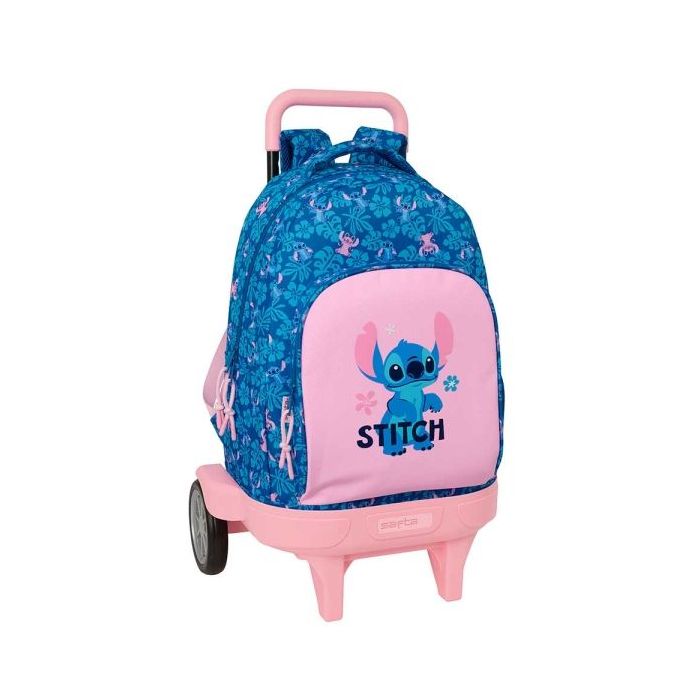 Safta Stitch Lio Mochila con Carro - Extraible - 33L - Portabotellas - Tarjeta de Identificacion Personal - Ruedas Antivibracion