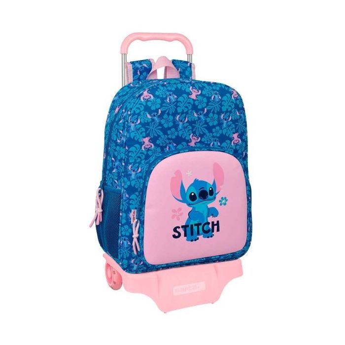 Safta Stitch Lio Mochila con Carro - Extraible - Portabotellas - Bolsillo Frontal - Cremallera con Doble Tirador - Asa de Mano -
