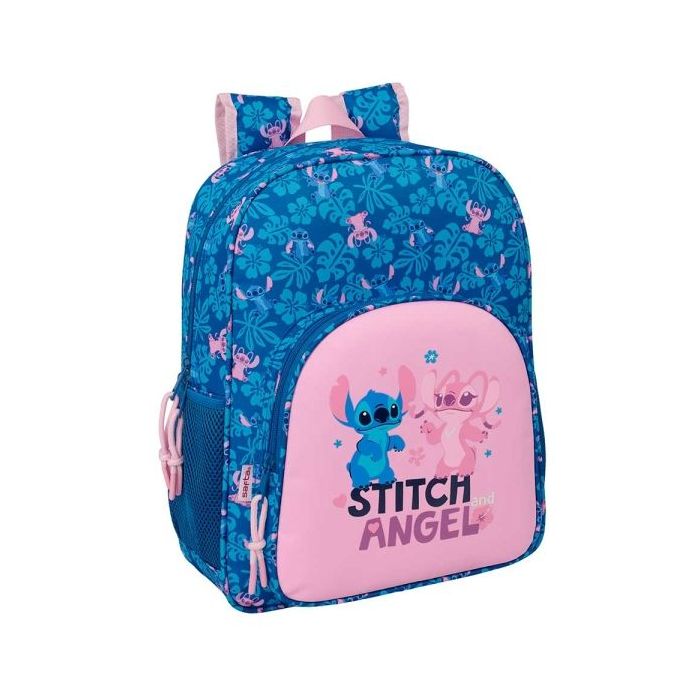 Safta Stitch Lio Mochila - 15L - Adaptable a Carro - Bolsillo Frontal - Portabotellas - Cremallera con Doble Tirador - Asa de Ma