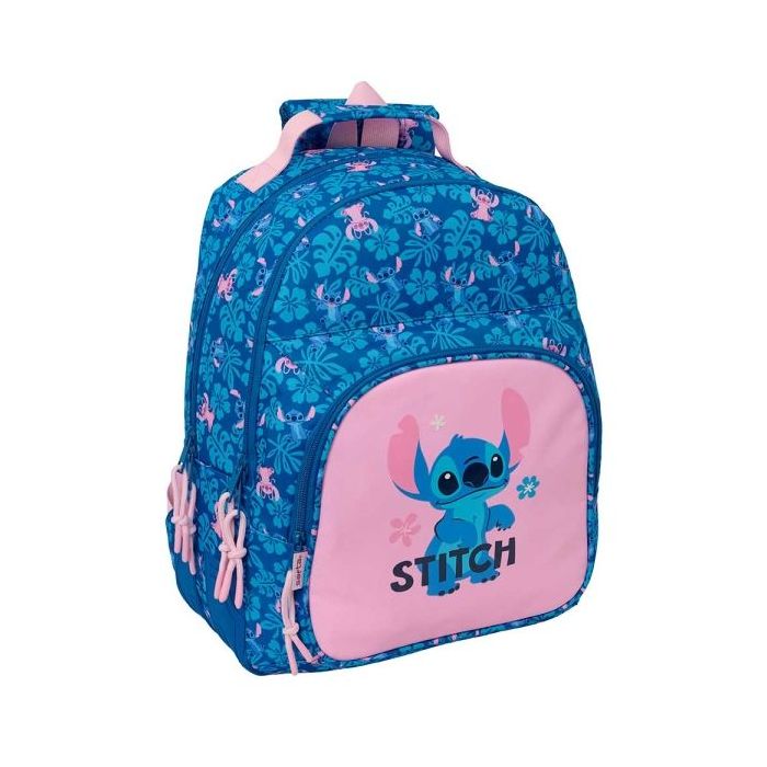Safta Stitch Lio Mochila - Adaptable a Carro - Bolsillo Frontal - Portabotellas - Cremallera con Doble Tirador - Asa de Mano - H