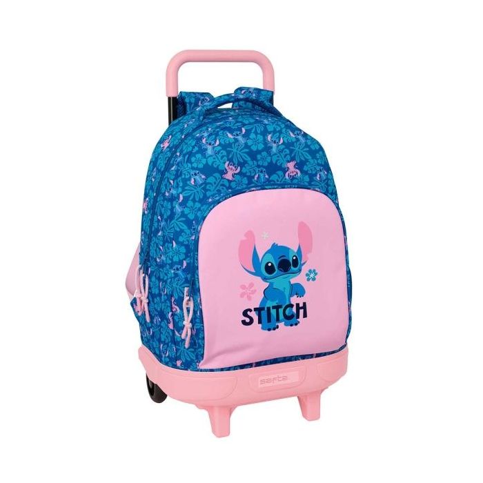 Safta Stitch Lio Mochila con Carro - Extraible - 33L - Portabotellas - Tarjeta de Identificacion Personal - Cremallera con Doble