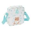 Safta Real Madrid Preescolar Bolsito con Bandolera Ajustable - Compacto - Cierre con Cremallera - 16x18x4cm - Color Blanco