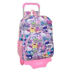 Safta Hello Kitty and Friends Mochila con Carro - Extraible - Portabotellas - Bolsillo Frontal - Cremallera con Doble Tirador -
