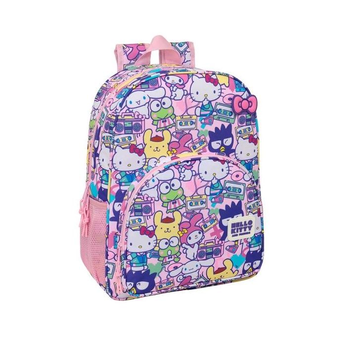 Safta Hello Kitty and Friends Mochila - Adaptable a Carro - Bolsillo Frontal - Portabotellas - Cremallera con Doble Tirador - As