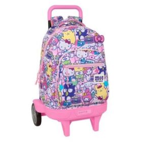 Safta Hello Kitty and Friends Mochila con Carro - Extraible - 33L - Portabotellas - Tarjeta de Identificacion Personal - Ruedas