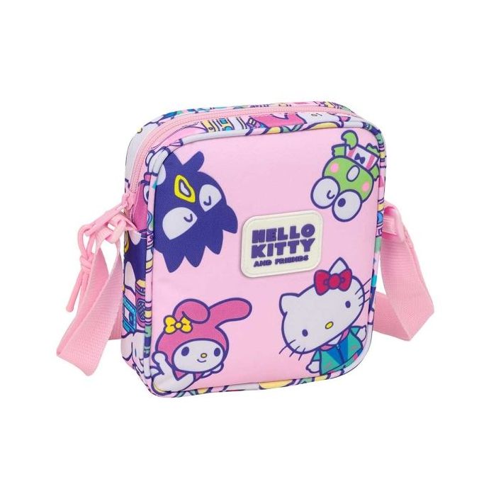 Safta Hello Kitty and Friends Bolsito con Bandolera Ajustable - Compacto - Cierre con Cremallera - 16x18x4cm - Color Rosa