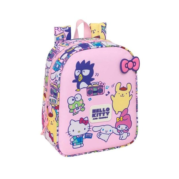 Safta Hello Kitty and Friends Mochila Guarderia - 6L - Cremallera - Asa de Mano - Tarjeta de Identificacion Personal - Adaptable