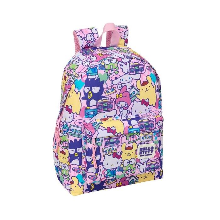 Safta Hello Kitty and Friends Mochila para Portatiles hasta 14.1  - Portabotellas - Cremallera con Doble Tirador - Asa de Mano -