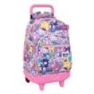 Safta Hello Kitty and Friends Mochila con Carro - Extraible - 33L - Portabotellas - Tarjeta de Identificacion Personal - Cremall