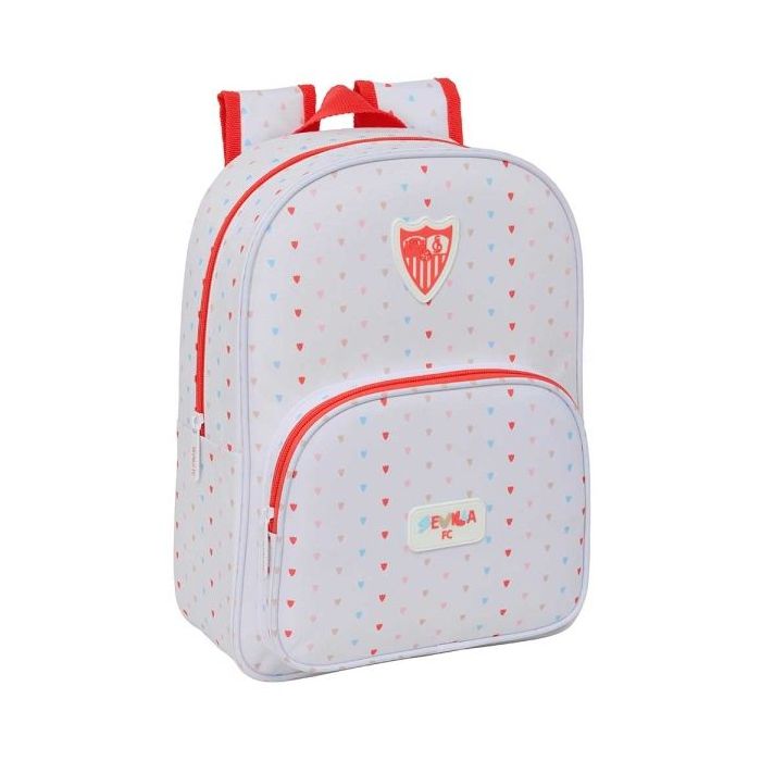 Safta Sevilla FC Preescolar Mochila Infantil - Portabotellas - Bolsillo Frontal - Adaptable a Carro - Hombreras Acolchadas - 26x