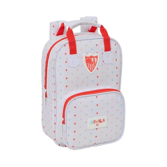 Safta Sevilla FC Preescolar Mochila Infantil - Tarjeta de Identificacion Personal - Bolsillo Frontal - Hombreras Acolchadas - 20