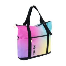 Milan Coleccion Sunset Bolso Shopper 18.5L - Gran Capacidad - Cierre de Cremallera - Tamaño 52x36x3cm - Multicolor