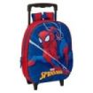 Safta Spider-Man Mochila con Carro - Portabotellas - Hombreras Acolchadas - Asa de Mano - 27x33x10cm - Color Rojo y Azul