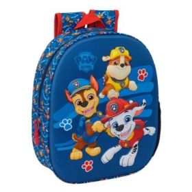 Safta Paw Patrol Mochila 3D - Portabotellas - Hombreras Acolchadas - Asa de Mano Superior - 27x33x10cm - Color Azul Oscuro