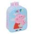 Safta Peppa Pig Mochila Guarderia 3D - 6L - Cremallera - Asa de Mano - 22x27x10cm - Color Azul Pastel