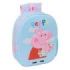 Safta Peppa Pig Mochila 3D - Portabotellas - Hombreras Acolchadas - Asa de Mano Superior - 27x33x10cm - Color Azul Pastel