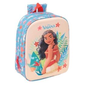Safta Vaiana Mochila Guarderia 3D - 6L - Cremallera - Asa de Mano - 22x27x10cm - Color Azul