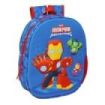 Safta Iron Man Mochila 3D - Portabotellas - Hombreras Acolchadas - Asa de Mano Superior - 27x33x10cm - Color Azul Oscuro
