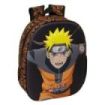 Safta Naruto Mochila 3D - Portabotellas - Hombreras Acolchadas - Asa de Mano Superior - 27x33x10cm - Color Negro y Naranja