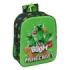 Safta Minecraft Boom Mochila Guarderia 3D - 6L - Cremallera - Asa de Mano - 22x27x10cm - Color Verde y Negro