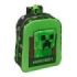 Safta Minecraft Mochila Guarderia 3D - 6L - Cremallera - Asa de Mano - 22x27x10cm - Color Verde y Negro