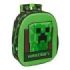 Safta Minecraft Mochila 3D - Portabotellas - Hombreras Acolchadas - Asa de Mano Superior - 27x33x10cm - Color Verde y Negro