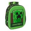Safta Minecraft Mochila 3D - Portabotellas - Hombreras Acolchadas - Asa de Mano Superior - 27x33x10cm - Color Verde y Negro