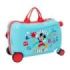 Safta Mickey Mouse Baby Maleta Trolley Infantil - Reposapies - Bandolera Ajustable - Asas de Mano - Tiradores con Ranura para Ca