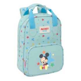 Safta Mickey Mouse Baby Mochila Infantil - Tarjeta de Identificacion Personal - Bolsillo Frontal - Hombreras Acolchadas - 20x28x
