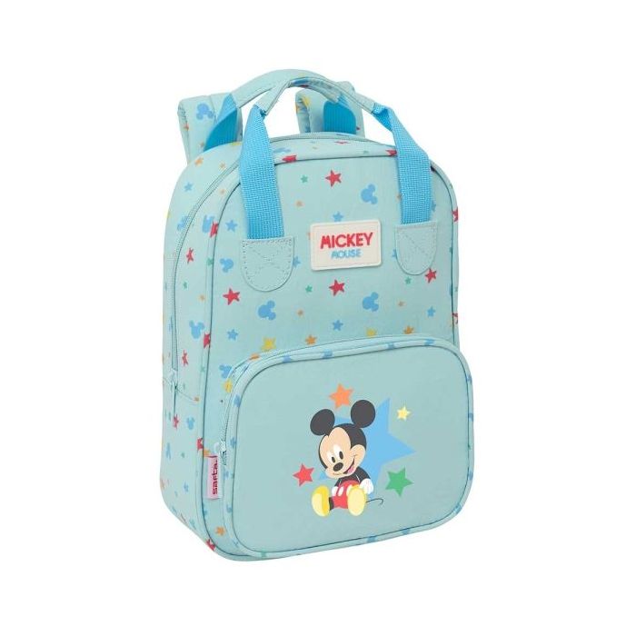 Safta Mickey Mouse Baby Mochila Infantil - Tarjeta de Identificacion Personal - Bolsillo Frontal - Hombreras Acolchadas - 20x28x