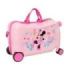 Safta Minnie Mouse Baby Maleta Trolley Infantil - Reposapies - Bandolera Ajustable - Asas de Mano - Tiradores con Ranura para Ca