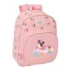 Safta Minnie Mouse Baby Mochila Infantil - Portabotellas - Bolsillo Frontal - Asa de Mano - Adaptable a Carro - Hombreras Acolch