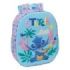 Safta Stitch Mochila 3D - Portabotellas - Hombreras Acolchadas - Asa de Mano Superior - 27x33x10cm - Color Azul Pastel